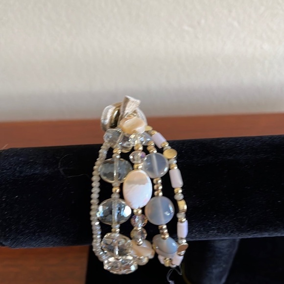 NWT bead and leather wrap bracelet - Picture 3 of 9